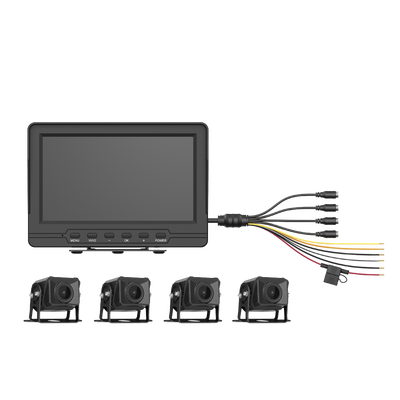 Sistema de Monitoreo Vehicular / 4 Cámaras 1080p / Pantalla LCD 7" AE-VD2501A-A