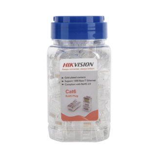 Bote de Conectores RJ45 / Cat 6 / Chapado en Oro 15 μm / UTP / 24 AWG / 100 Piezas / Sin Blindaje / Uso Interior