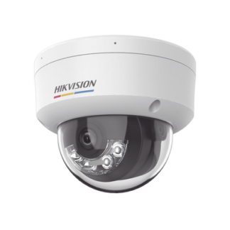 [Dual Light + ColorVu] Domo IP 2 Megapixel / Lente 2.8 mm / 30 mts IR + 30 mts Luz Blanca / Micrófono Integrado / ACUSENSE Lite / Exterior IP67 / IK08 / dWDR / PoE / Micro SD