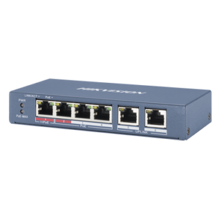 Switch PoE+ / No Administrable / 3 Puertos 10/100 Mbps PoE+ 30W / 1 Puerto Hi-PoE 60W / 2 Puertos Uplink / Modo Extendido hasta 300 m (984 pies)