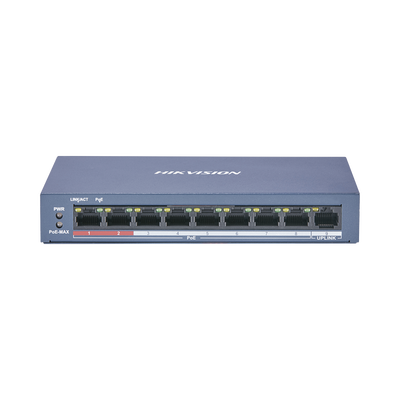 Switch PoE+ / No Administrable / 8 Puertos 10/100 Mbps PoE+ DS-3E0109P-E/M(B)