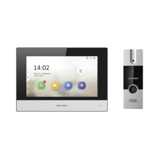 Kit de Videoportero Híbrido / Pantalla Táctil 7" / Cámara 720x576p / IP a 4 Hilos / Wi-Fi y Cableado / PoE 802.3af / Expansión a 6 Monitores