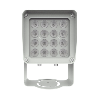 Lampara IR de Luz Continua / 16 Lámparas LED / Distancia Efectiva 16 a 25 metros / Cobertura 40° / Exterior IP66