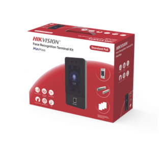 Kit Terminal Control de Acceso / Reconocimiento Facial 1500 Rostros / 3000 Huellas + 3000 Tarjetas / Pantalla Táctil 4.3" / 2 Megapixel Gran Angular / PoE+ / Alimentación Cerradura 12VDC/1A / IP65 / Wi-Fi / Audio Bidireccional / Reconocimiento con Mascarilla / -30°C a 60°C