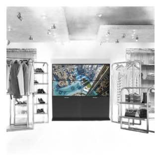 Kit Videowall / 2x2 / 55 Pulgadas / Full HD 1920x1080 / Controlador 2 HDMI In / 4 HDMI Out / Base de Piso 80 cm / 2.78 x 2.24 pies
