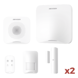 Kit de Alarma Inalámbrica / 16 Zonas / Wi-Fi y GSM 3G/4G / Alcance 1,200 m (3,937 ft) / PIR 10 m (32.8 ft) 90° / Compatible Hik-Connect