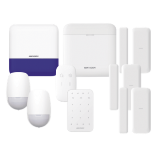 Kit de Alarma Inalámbrica / 48 Zonas / 6 Dispositivos Incluidos / 433 MHz / Batería de Respaldo 12 h / WiFi / IP65