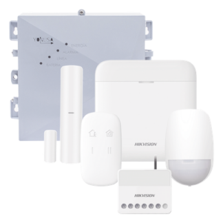 Kit de Alarma Inalámbrica / 48 Zonas / Energizador Perimetral 2500 m (8202 ft) / Comunicación 433 MHz / Respaldo de Batería 3 Días / Alimentación 127-220 VCA o Solar 12 VCC
