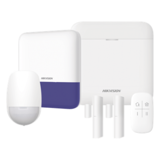 Kit de Alarma Inalámbrica / 48 Zonas / LAN y Wi-Fi 2.4 GHz / Sirena Exterior 110 dB / Batería de Respaldo 35 h / PIR 15 m (49.2 ft)
