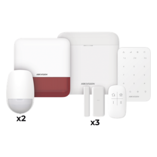 Kit de Alarma Inalámbrico / 48 Zonas / 6 Dispositivos Incluidos / Sirena Estrobo Exterior / Wi-Fi / Comunicación 433 MHz