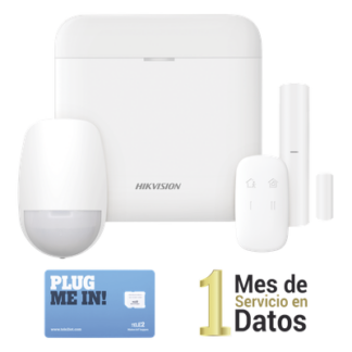 Kit de Alarma Inalámbrico / 48 Zonas / GSM 3G/4G / Wi-Fi 2.4 GHz / Cifrado AES-128 / 433 MHz / Batería de Respaldo