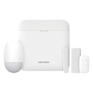 Kit de Alarma Inalámbrico / 48 Zonas / Sensor PIR 15 m (49.2 ft) / Contacto Magnético Slim / Control Remoto / Batería de Respaldo 12 h / Comunicación 433 MHz