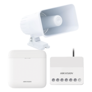 Kit de Alarma Inalámbrico / 48 Zonas / Sirena Exterior 30W IP65 / Relevador 0-36 VDC / Comunicación 433 MHz / AES-128