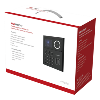 Kit de Control de Acceso Biométrico / Reconocimiento Facial 500 Rostros / Huella y Tarjeta MIFARE 1,000 / Detección 0.3 a 2 m (0.98 a 6.56 ft) / Alimentación 12V CC Incluida / Interior