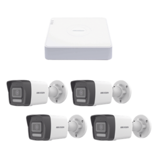 Kit de Videovigilancia IP / 2 Megapixel / NVR 4 Canales PoE / 4 Cámaras Bala / ColorVu Lite / Audio Integrado
