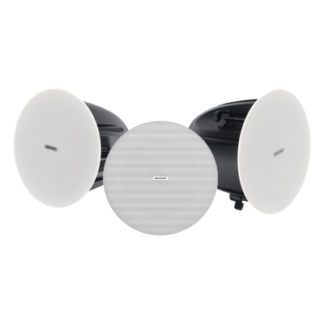 Kit de Voceo IP / Altavoz Principal PoE + 2 Bocinas Secundarias / 10 Watts / Bluetooth / Hik-Connect / 24 VCD o PoE 802.3at