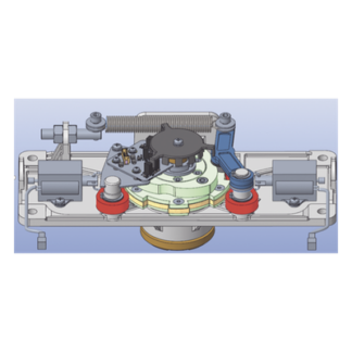 Kit de actuador mecánico giratorio / Doble solenoide de paro / Sensor de paso integrado / Placa base metálica / Compatible con torniquete DS-K3G501LX
