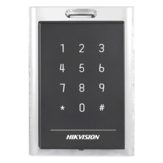 Lector de Acceso MIFARE y Contraseñas / IP64 / Wiegand W26/W34 y RS-485 / 13.56 MHz / Teclado Integrado / -20°C a +65°C (-4°F a 149°F)