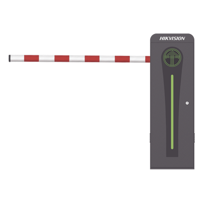 Barrera Vehicular / Brazo Abatible por Colisión 4 m (13.1 ft) / Motor Brushless 24 VDC / 360 Ciclos por Hora / Semáforo Rojo-Verde Integrado / Control por Bluetooth