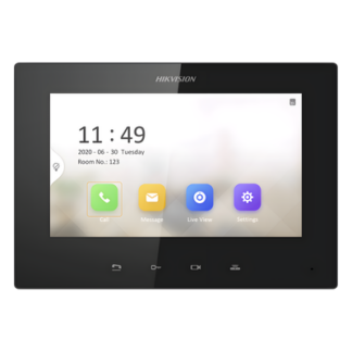 Monitor IP para Videoportero / Pantalla 7" / Resolución 1024 x 600 / 16 Canales de Video / PoE Estándar / 8 Entradas de Alarma