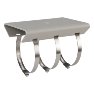 Montaje para Poste Vertical / Acero Galvanizado SUS304 / Ø 67-127 mm / 250 x 127 x 46 mm / 1.6 kg / Color Blanco / 9.8 x 5 x 1.8 in