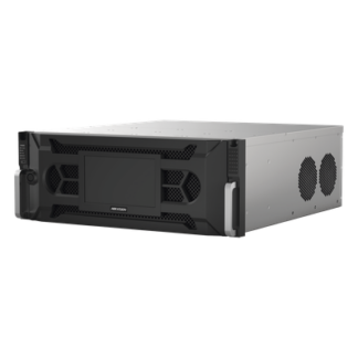 NVR IP / 128 Canales / 12 Megapixel (4K) / 24 Bahías HDD / Throughput 512 Mbps / RAID Hot Swap / Reconocimiento Facial 500,000 Rostros