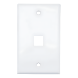 Placa de Pared / 1 Puerto / 114x70x10 mm / UL 94 V-0 / Blanco / 20 Piezas / ABS