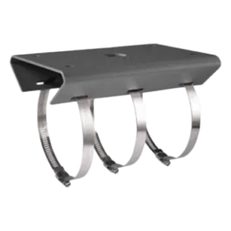 Soporte de Montaje para Poste / Acero Galvanizado SUS304 / Diámetro 14 cm / Exterior / Color Blanco / 250 x 127 x 46 mm