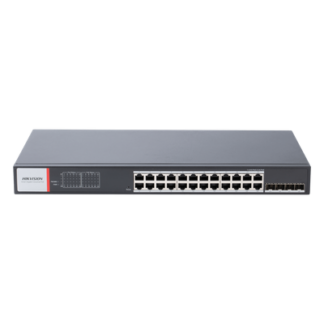Switch Industrial Administrable / 24 Puertos Gigabit PoE+ / 4 Puertos SFP / Alcance Extendido 300 m (984.3 ft) / 370 W / Gestión en la Nube