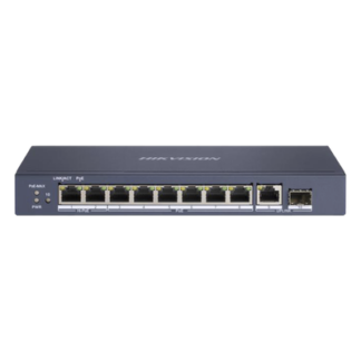 Switch PoE+ / 7 Puertos Gigabit 802.3af/at 30W / 2 Puertos Hi-PoE 90W / 1 Puerto Uplink Gigabit / 1 Puerto SFP / Modo Extendido 300 m (984 pies) / 110 W Total