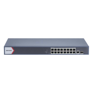 Switch PoE+ Monitoreable / 16 Puertos Gigabit / 1 Puerto Uplink Gigabit / 1 Puerto SFP / Alcance Extendido 300 m (984.3 ft) / 130 W / Gestión en Nube