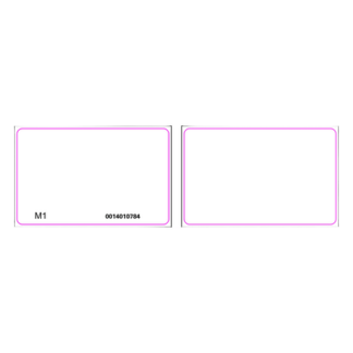 Tarjeta Inteligente MiFare / 13.56 MHz / PVC Blanco / Imprimible Doble Cara / 85.5x54x0.8 mm / -20°C a +75°C / 3.3x2.1x0.03 in