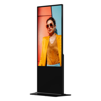 Tótem Táctil Digital / 55" 4K UHD / Capacitiva 10 Puntos / Android 13 / 500 Nits / 4 Ruedas