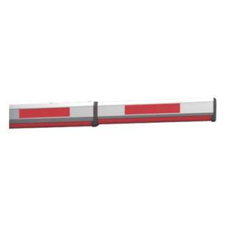 Brazo Telescópico Octogonal / 6 m (19.7 ft) / Para Barrera Vehicular / Resortes Rojo y Blanco / Enganche Requerido