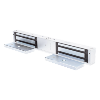 Chapa Magnética / Doble Puerta / 1200 lbs (500 kg) x 2 / LED Estado / Anti-Residual / 12/24 VCC