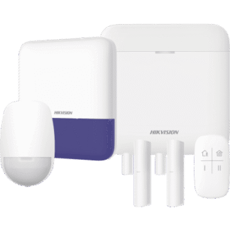 (AX PRO) KIT de Alarma AX PRO / Incluye: 1 Hub con bateria de respaldo / 1 Sensores PIR / 2 Contactos Magnéticos / 1 Control Remoto / 1 Sirena Inalambrica Exterior / WiFi / Compatible con Hik-Connect P2P