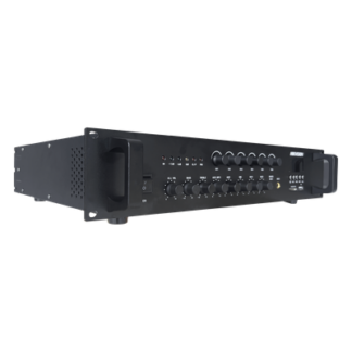 Amplificador de Audio / 120 W / 6 Zonas con Volumen Independiente / Bluetooth / USB 2.0 / SD / 70V/100V / Montaje en Rack