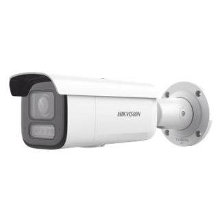 Cámara Bala IP / 4 Megapixel / Lente Motorizado 2.8-12 mm / Dual Light 60 m (196.9 ft) / WDR 120 dB / IP67 / IK10 / PoE+ / Audio Bidireccional