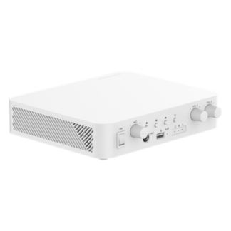 Amplificador de Audio IP / 2 Canales / 80 W Totales / 2 Zonas 40 W / Salida 100V / Bluetooth / USB / RCA / Micrófono / Hik-Connect