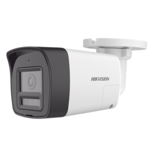 Cámara Bala TURBOHD / 4K 8 Megapixel / Lente 2.8 mm / Ángulo 113° / Dual Light IR 30 m (98.4 ft) + Luz Blanca 20 m (65.6 ft) / Audio Bidireccional / Sirena y Estrobo LED / IP67 / Metal