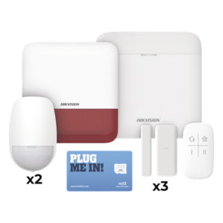 Kit de Alarma Inalámbrico / 48 Zonas / Triple Conexión GSM/Wi-Fi/Ethernet / 433 MHz Bidireccional / Sirena Exterior Incluida