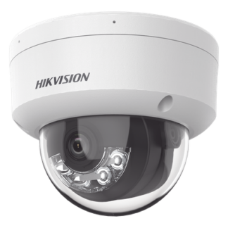 Cámara Domo IP / 2 Megapixel / Dual Light 30 m (98.4 ft) / Lente 2.8 mm / 103° / IK08 / IP67 / PoE / Micro SD 512 GB