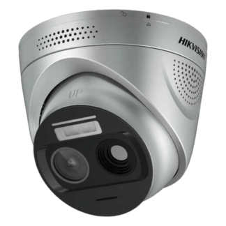 Cámara IP Turret / Detección Térmica de Incendios / 4 Megapíxel Óptico + 1 Megapíxel Térmico / Doble Espectro / Alcance de Llama 30 m (98.4 ft) / IP67 / -20 a 550 °C