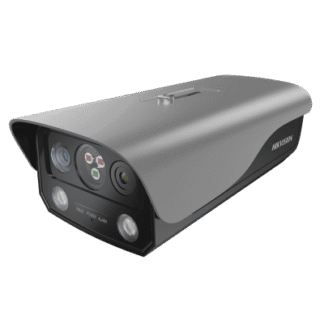 Cámara IP Térmica de Detección de Incendios / 4 Megapixel Óptico + 1 Megapixel Térmico / Alcance de Llama 50 m (164 ft) / Rango Térmico 0 a 400 °C / IP66 / WDR 120 dB
