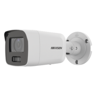 Bala IP 8 Megapixel (4K) / Imagen a Color 24/7 / Lente 2.8 mm / Luz Blanca 40 mts / Exterior IP67 / WDR 130 dB / Entrada y Salida de Audio y Alarma / Captura Facial / ONVIF / Micro SD / Micrófono Integrado