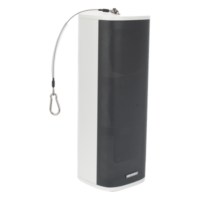 Bocina IP Columna / 60 Watts / Exterior IP66 / Almacenamiento 4 GB / 2 Entradas de Alarma / Audio Bidireccional