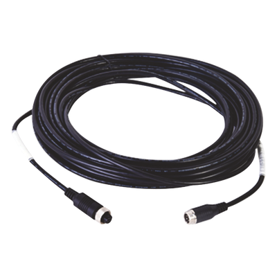 Cable Extensor de Vídeo y Audio / 14 m (45.9 ft) / Conector M12-4P Circular / Alimentación y Señal Integradas / Protección Ambiental