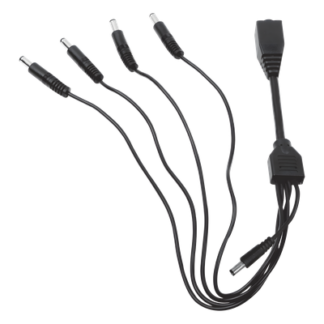 Cable de Distribución de Alimentación / 5 Vías / 4 Cámaras TurboHD / 12 VCC / 500 mA por Canal / Conector Plug 2.5'