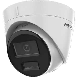 Cámara Turret IP / 4 Megapixel / Dual Light 30 m (98.4 ft) / Lente 2.8 mm / AcuSense Lite / Audio Integrado / IP67 / PoE