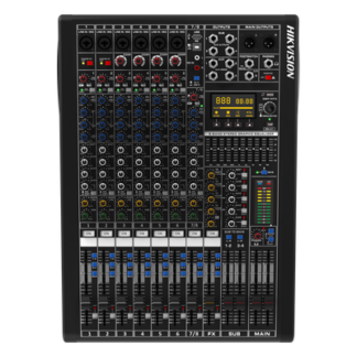 Consola de Mezcla Analógica / 8 Canales / 6 Entradas Mic/Línea / 12 Salidas / DSP 14 Efectos / Bluetooth / USB Media / Rack